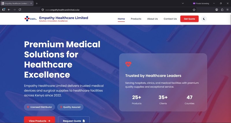 Empathy Healthcare Limited homepage